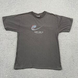 Novelty T Shirt Mens S Gray Just Did It Switzerland Graphic Short Sleeve Cotton